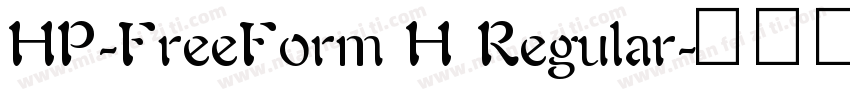 HP-FreeForm H Regular字体转换